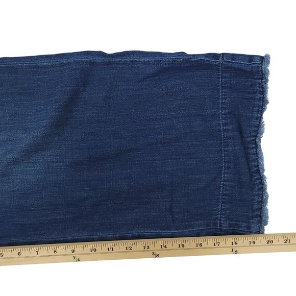 Cloth and Stone Blue Chambray Halter Mock Neck Denim Jumpsuit Womens S Wide Leg - Picture 8 of 16